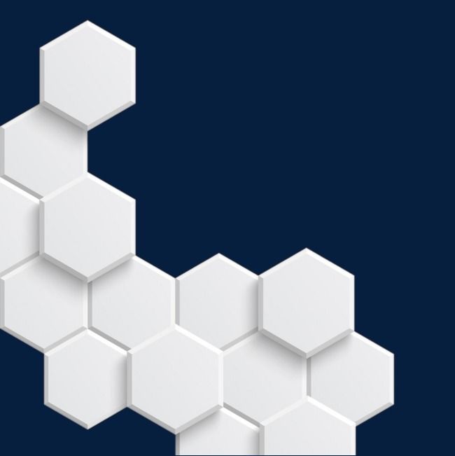 White Transparent Hexagonal Pattern