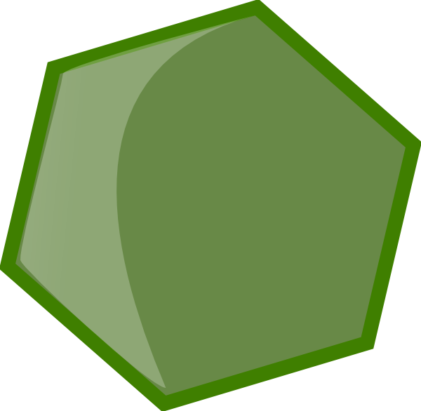 Hexagon green clip.
