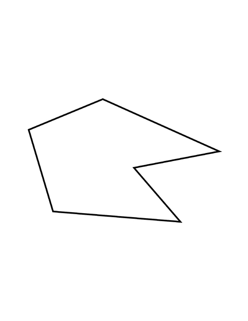 Irregular concave hexagon.