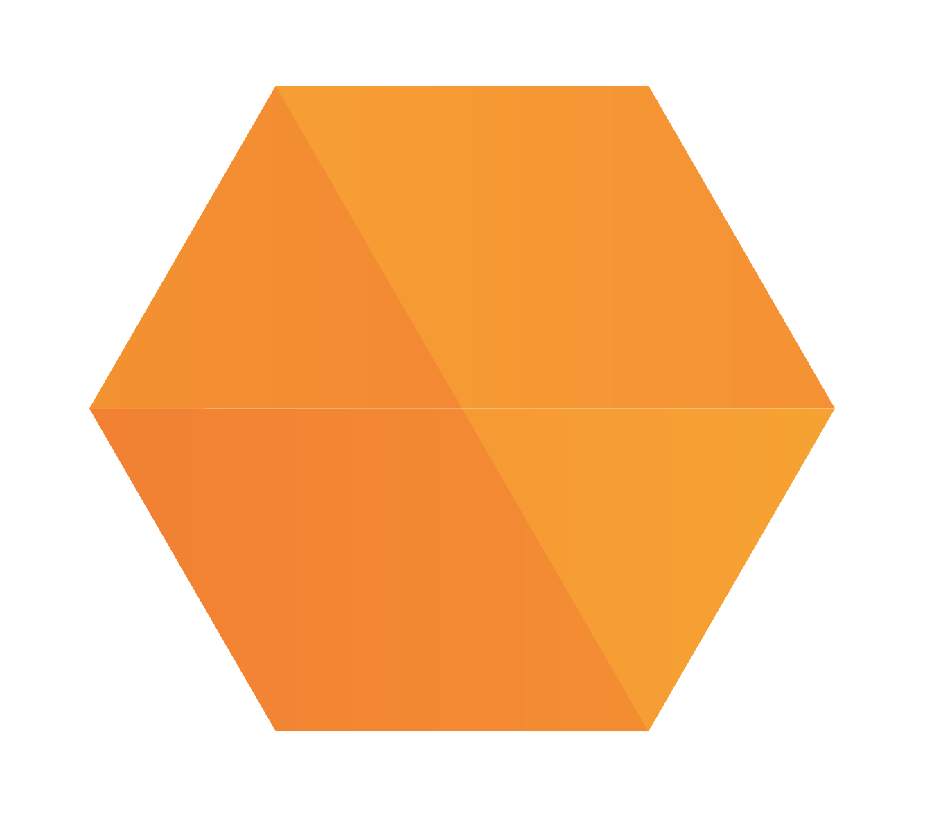 Hexagon clipart orange.