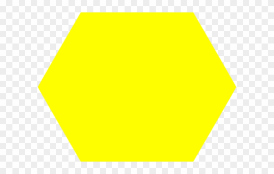 Hexagon clipart yellow.