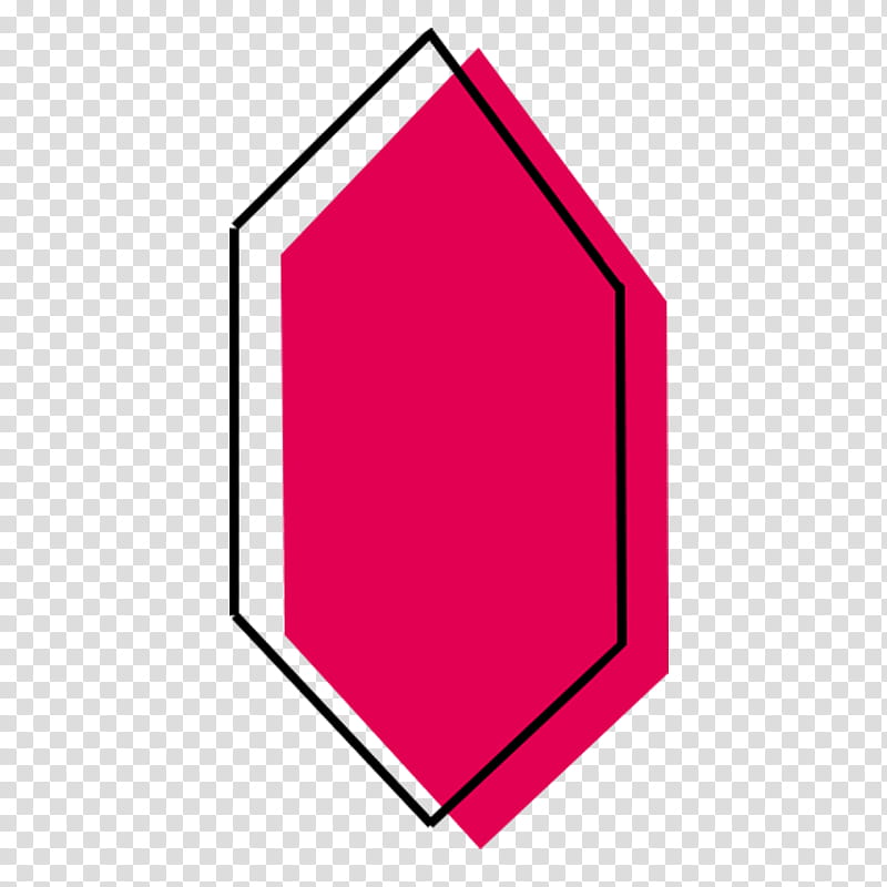 Memphis pink hexagon.