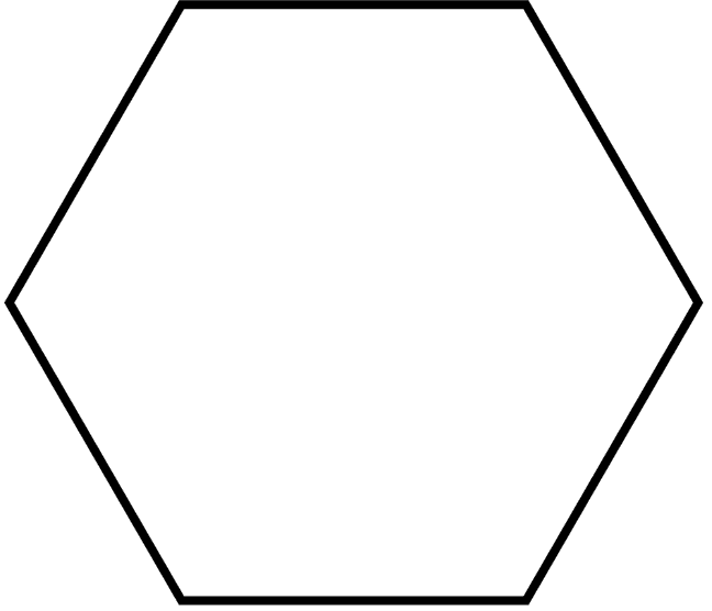 Math shapes regular hexagon