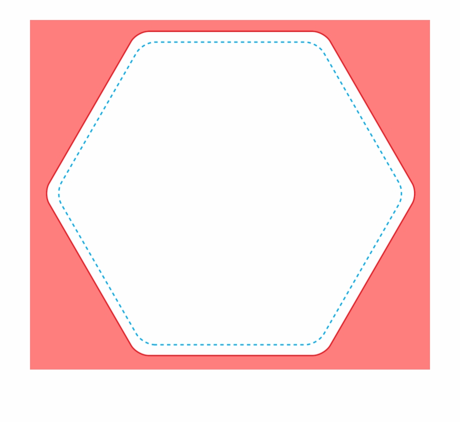Hexagon clipart rounded.
