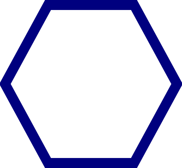 Hexagon shape clip.