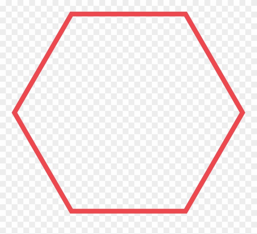 Hexagon shape clipart.