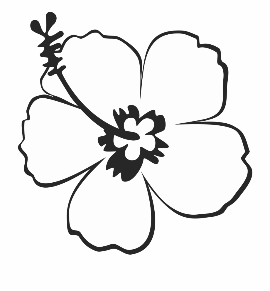 Sunflower Clipart Black And White
