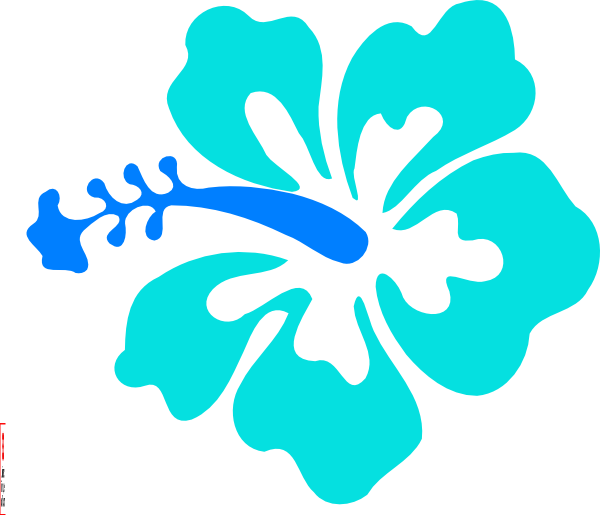 Blue Hibiscus Clip Art at Clker