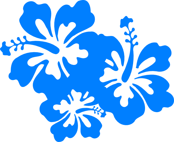 Hibiscus Blue Clip Art at Clker