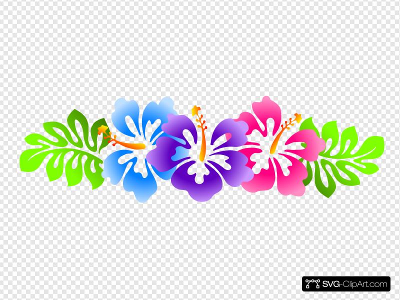 Hibiscus Line Border Clip art, Icon and SVG
