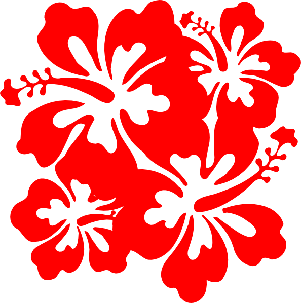 Hibiscus Red Clip Art at Clker