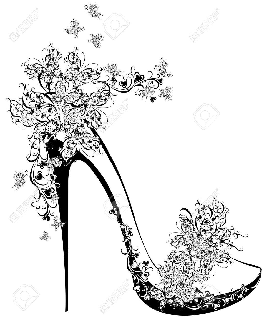 High Heel Shoe Stock Illustrations, Cliparts And Royalty