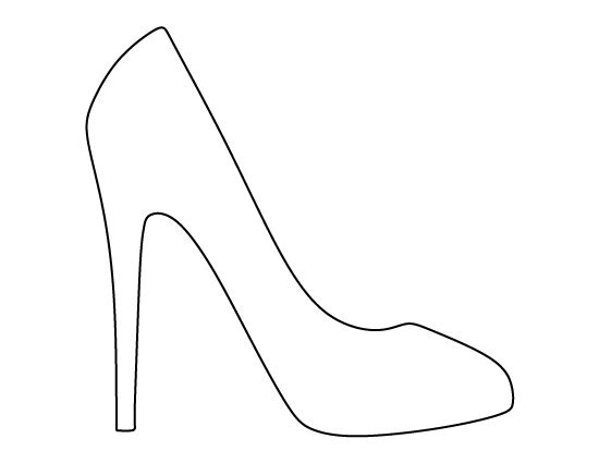 High heel outline.