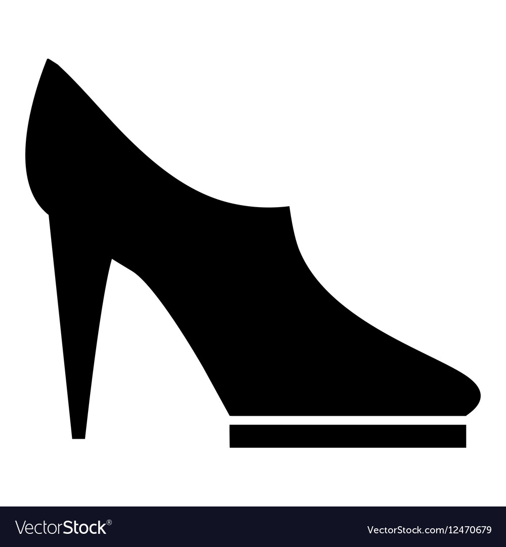 Women high heeled shoes icon simple style