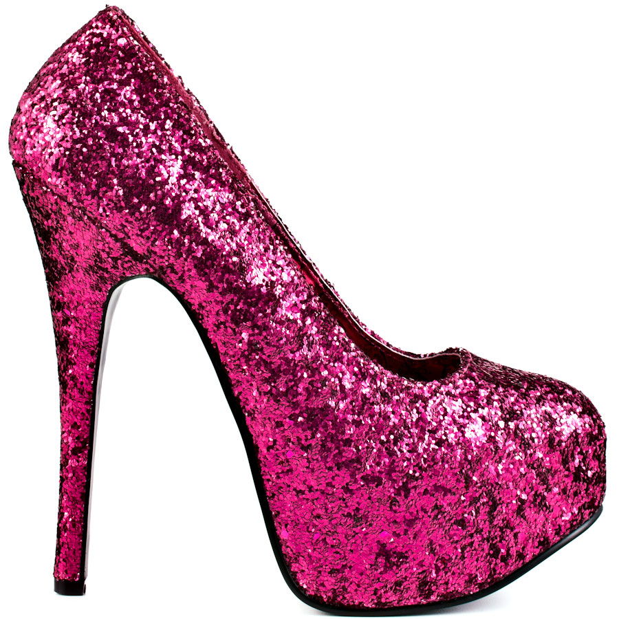 Com All Shoes Viva Bordello Emerald City Hot Pink Glitter