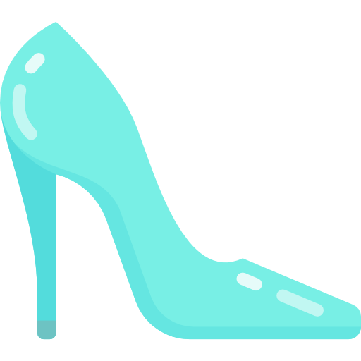 Cinderella highheeled shoe.