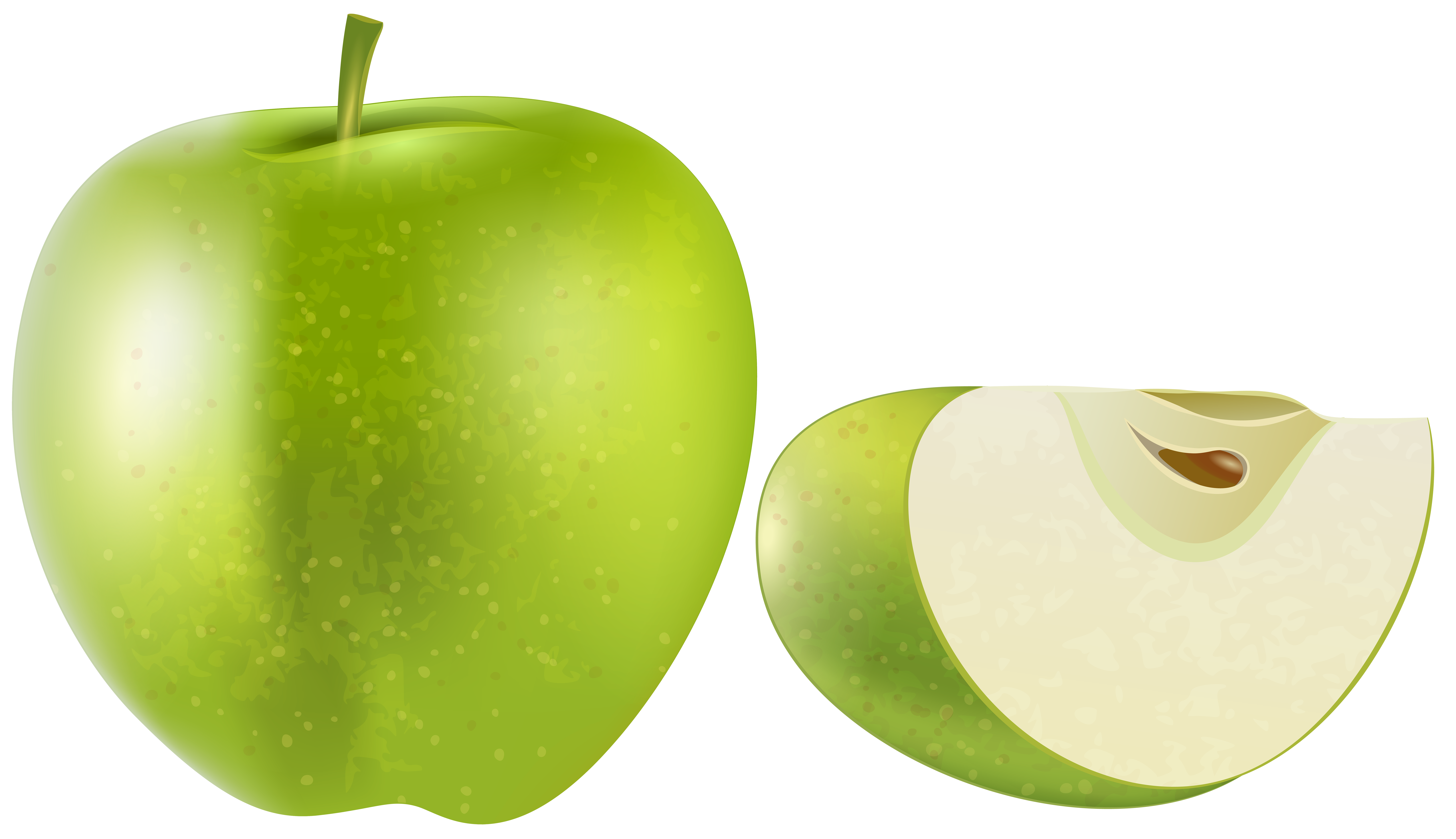 Green apple transparent.