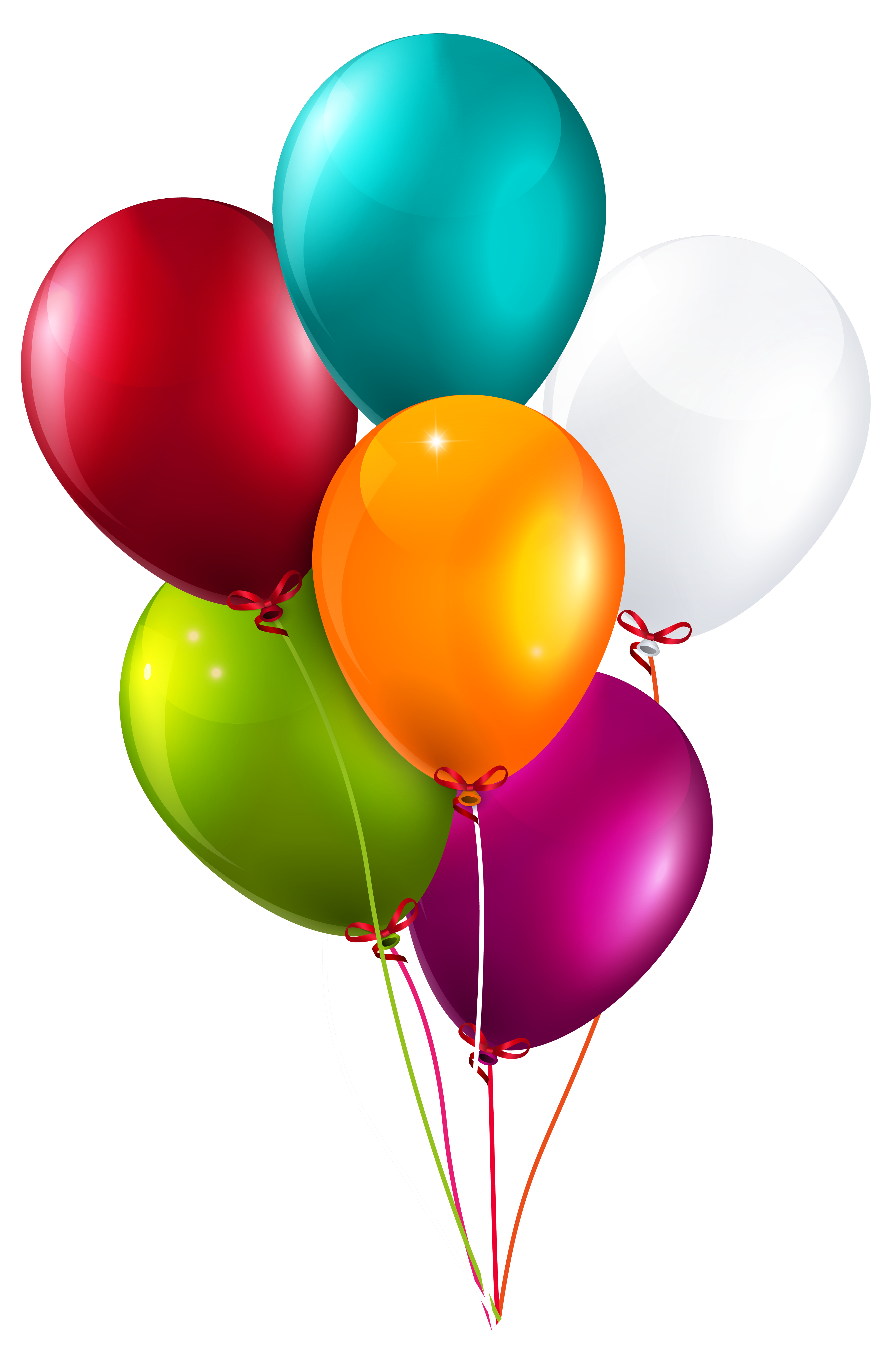 Colorful Balloons Bunch Large PNG Clipart Image