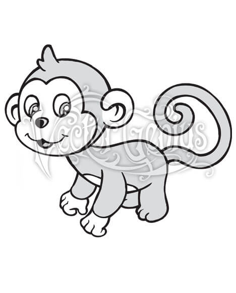 High Resolution Cute Monkey Cartoon Clip Art Stock Art