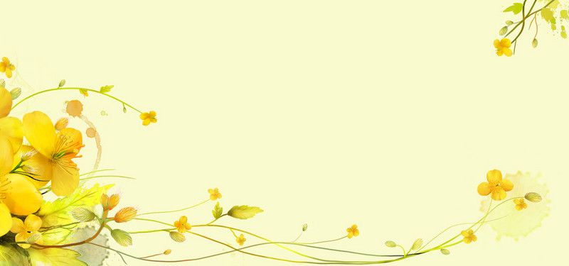 Yellow Flowers Fresh Poster Banner Background in