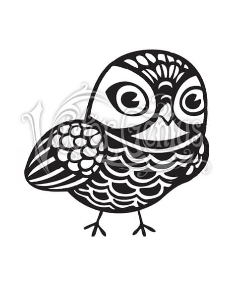 High Resolution Patterned Cute Owl Clip Art Stock Art