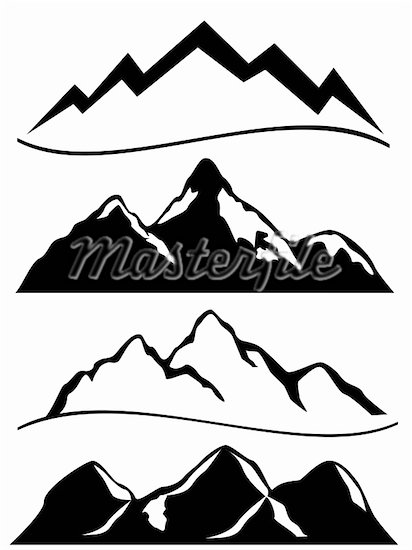 Hill Clipart Black And White