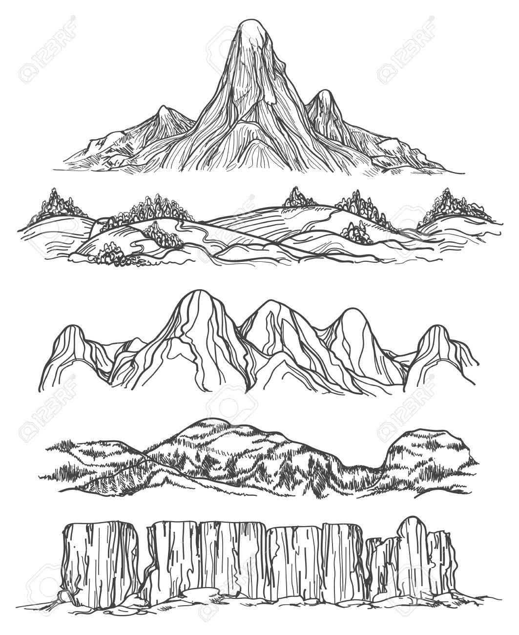 hill clipart drawing