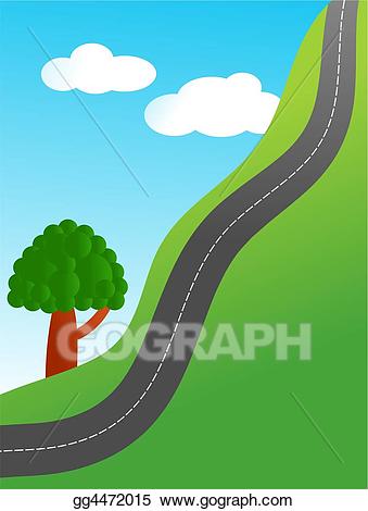 Drawing steep road.