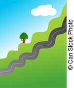 Steep hill Illustrations and Stock Art