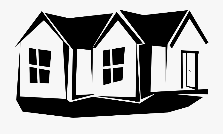 House Clip Art Image Black And White Graphic Freeuse