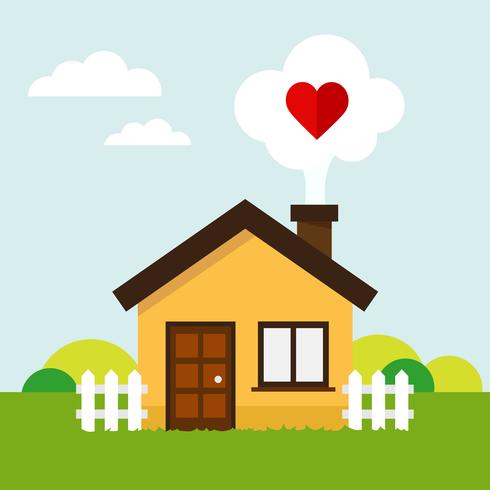 Love heart house