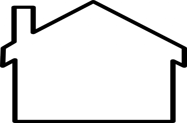House Outline Clipart Black And White