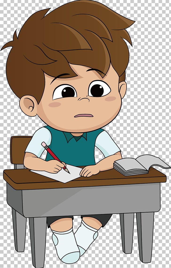 Cartoon Homework Illustration PNG, Clipart, Arm, Boy, Child