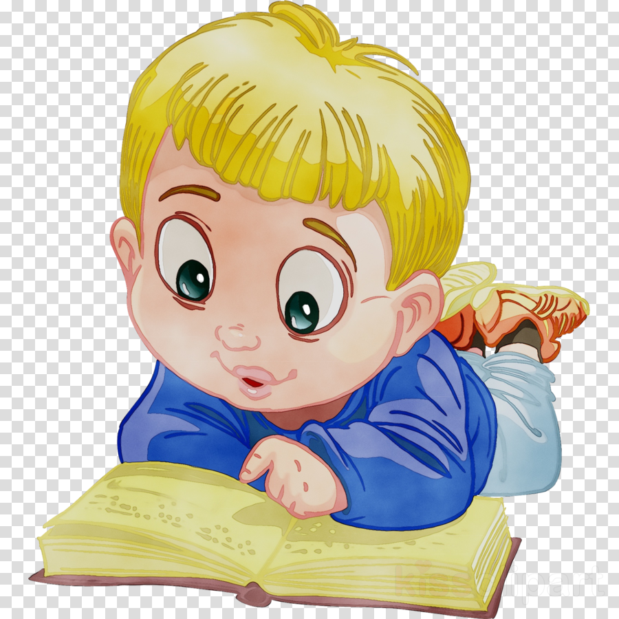 Child Reading Book clipart