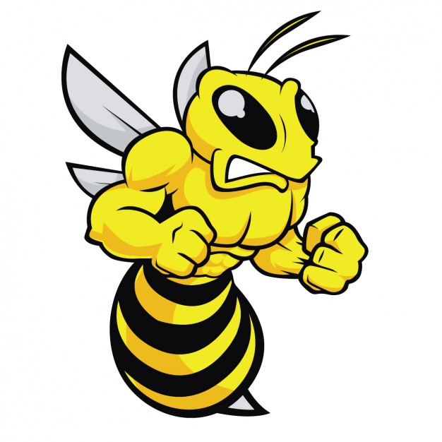 Angry bee design.