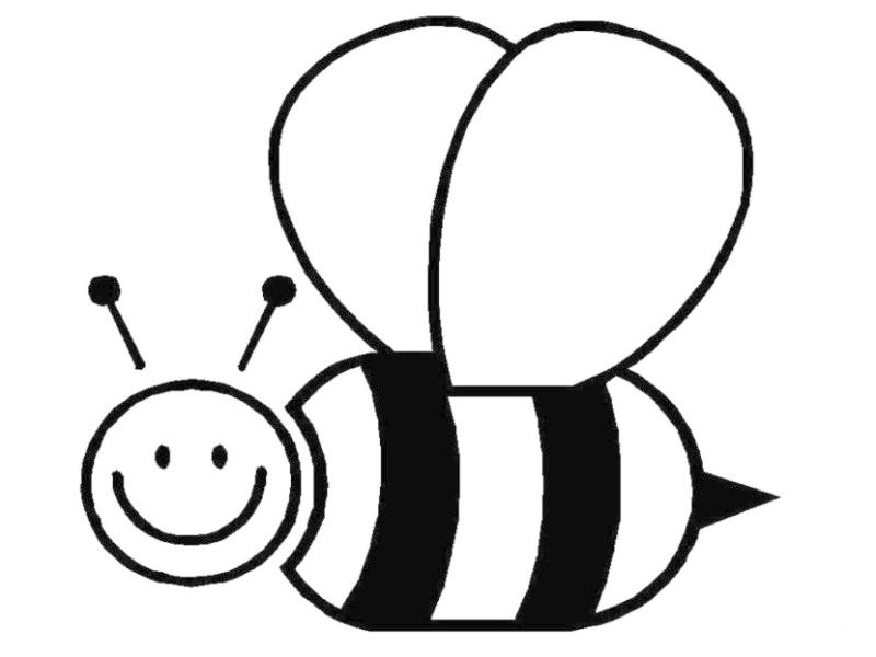 Honey bee clipart black and white