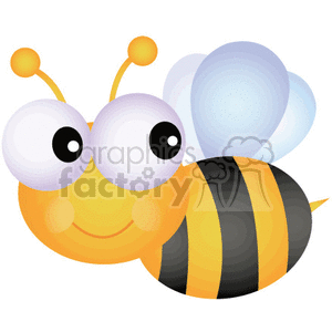 Cartoon bumble bee clipart