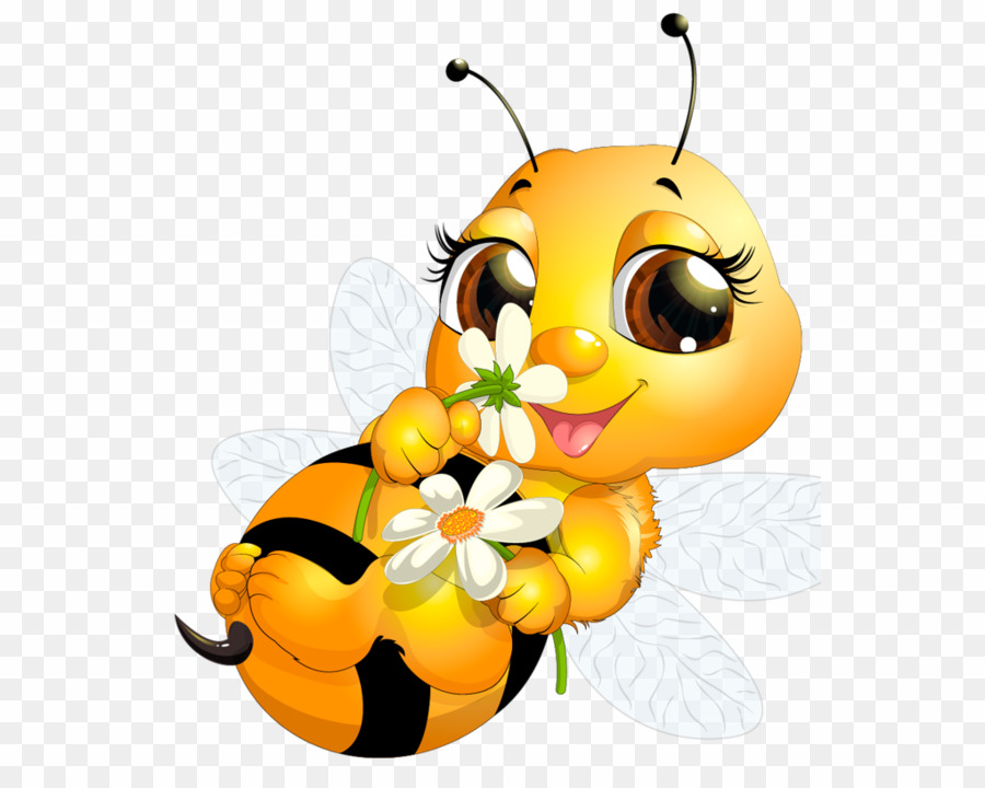 Lady Bee Cartoon PNG Queen Bee Clipart download