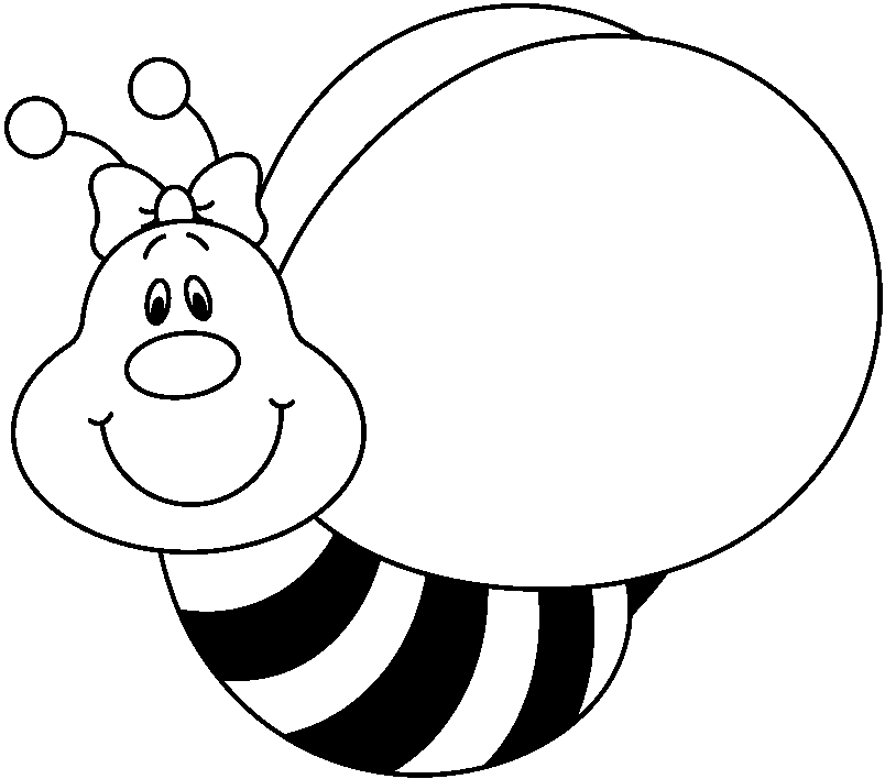 Free bee outline.