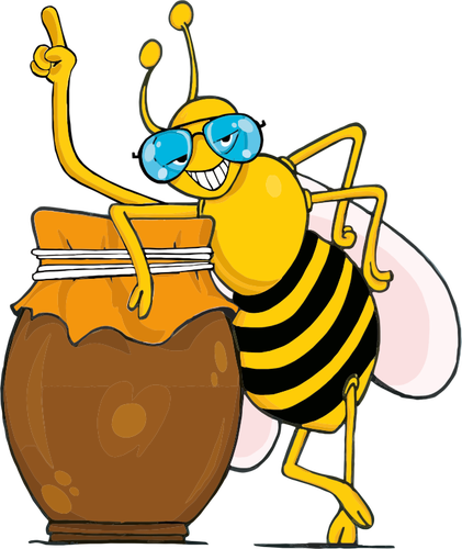 Grinning honey bee.