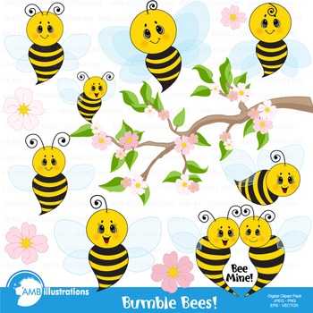 Bumble Bee Clipart, Honey bees clipart, Bee Clipart, Busy Bee Clip Art,  AMB