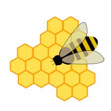 Bee honeycomb bees.