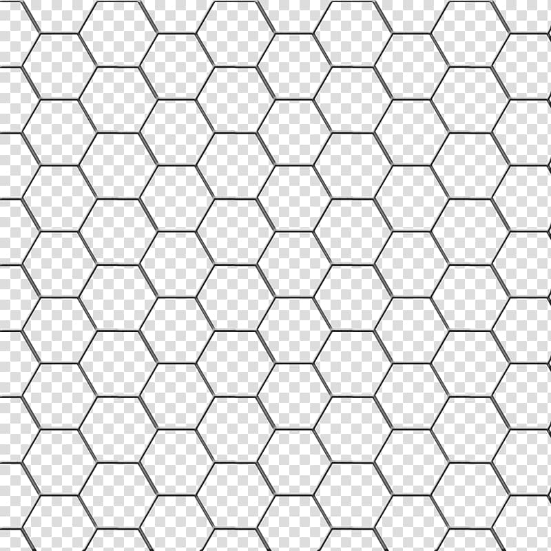 Black honeycomb pattern.