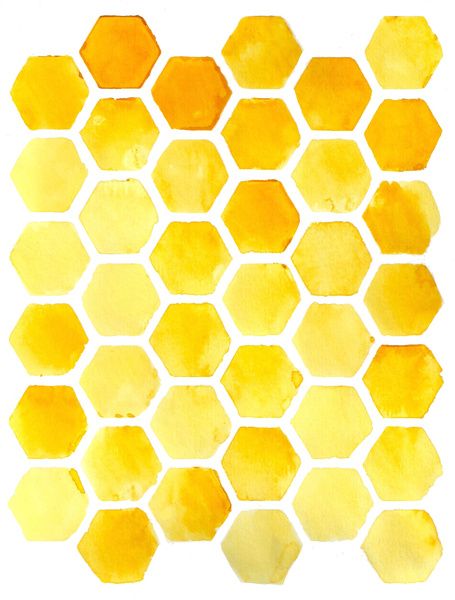 Watercolor Honeycomb at PaintingValley