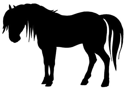 Horse clip art black and white