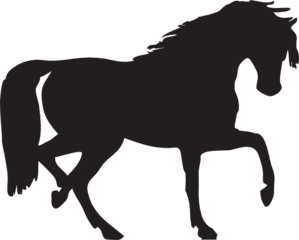 Black Horse Silhouette Clip Art at Clker