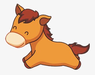 Cute Cartoon Horse, Cartoon Clipart, Hor