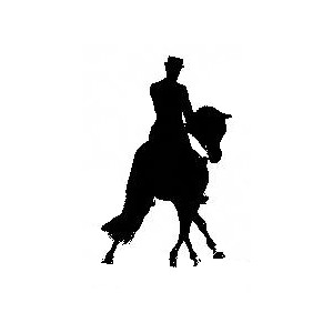 Dressage horse silhouette.