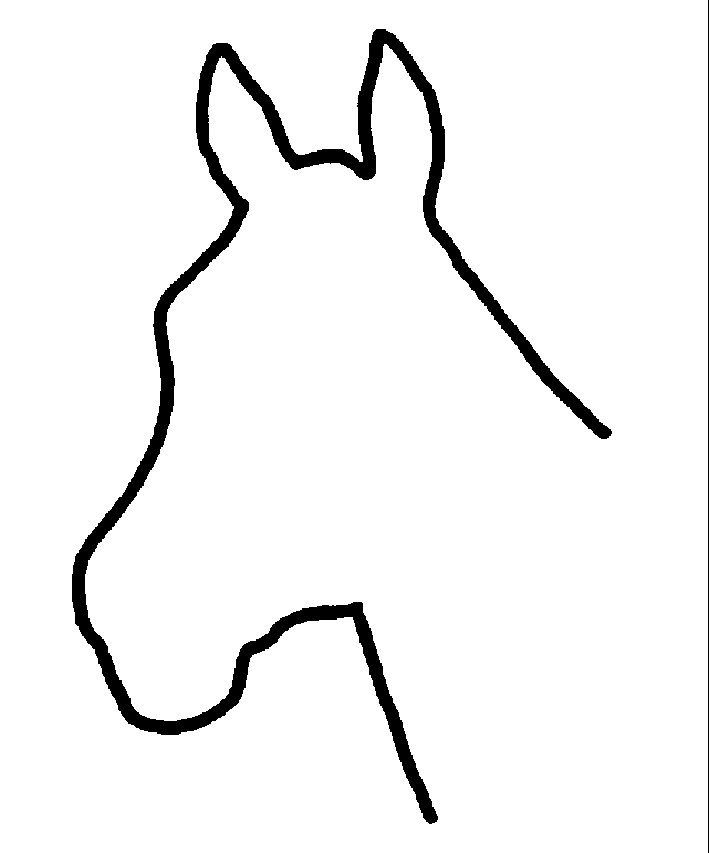 Horse simple outline.