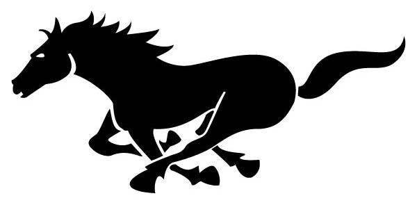 Black horse vector.